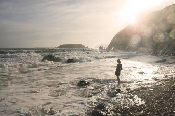Photograph Pete Seaward  Welsh Coast Girl on One Eyeland